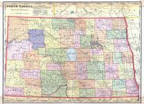 North Dakota Map, Burleigh County 1912